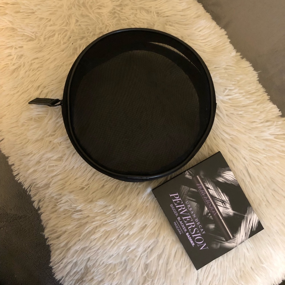 Sephora beauty insider makeup bag and UD mascara